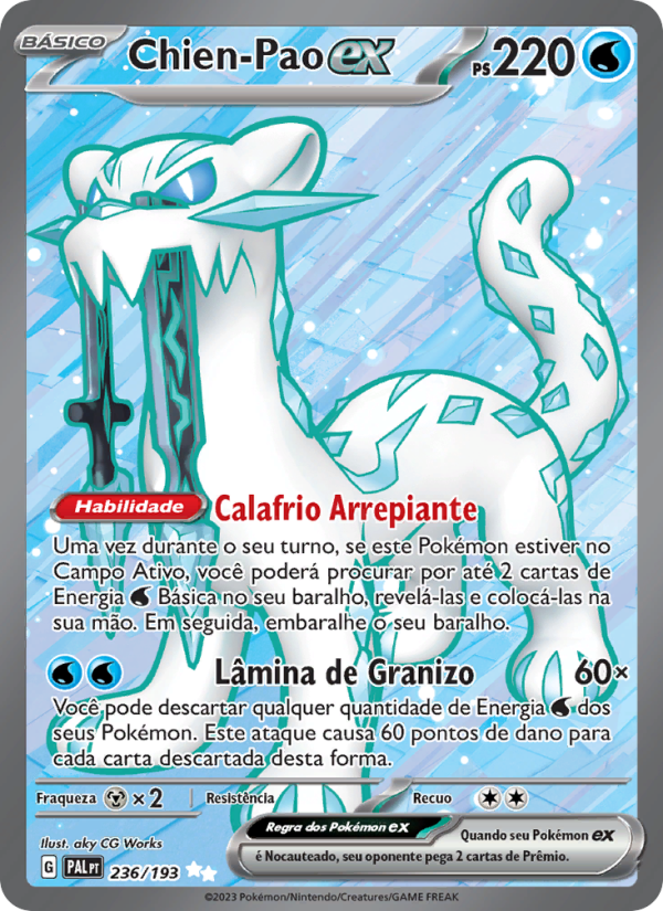 Chien-Pao ex 236 — Evoluções em Paldea (Portuguese Pokémon TCG card)