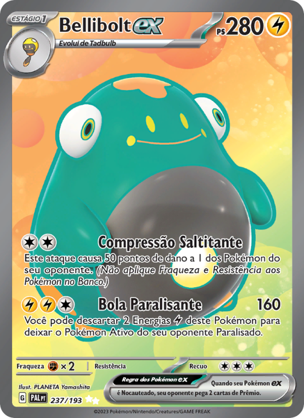 Bellibolt ex 237 — Paldea Evolved (Portuguese Pokémon TCG card)
