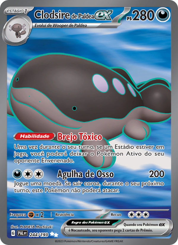 Clodsire de Paldea ex 244 — Evoluções em Paldea (Portuguese Pokémon TCG card)