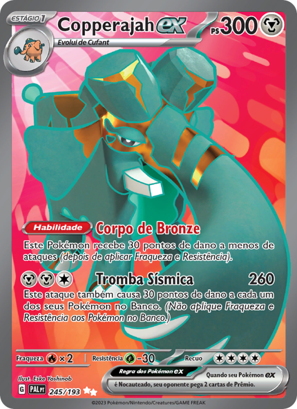 Copperajah ex 245 — Evoluções em Paldea (Portuguese Pokémon TCG card)