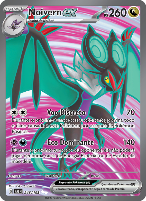 Noivern ex 246 — Evoluções em Paldea (Portuguese Pokémon TCG card)