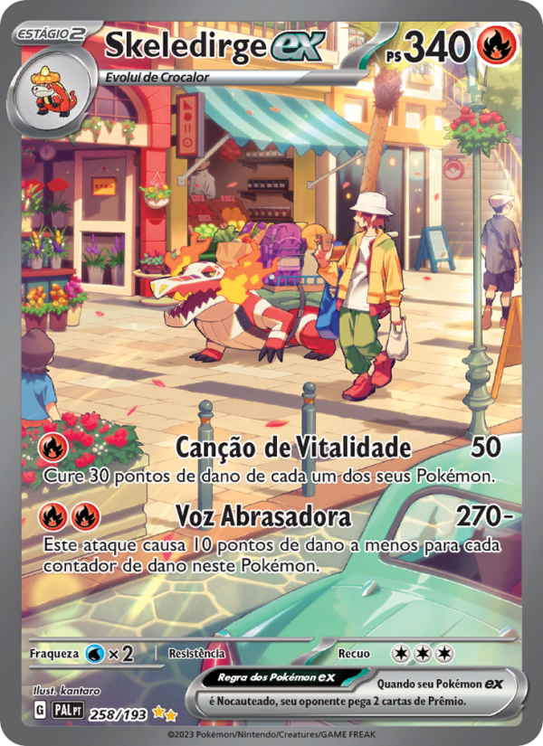 Skeledirge ex 258 — Evoluções em Paldea (Portuguese Pokémon TCG card)