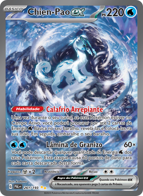 Chien-Pao ex 261 — Evoluções em Paldea (Portuguese Pokémon TCG card)