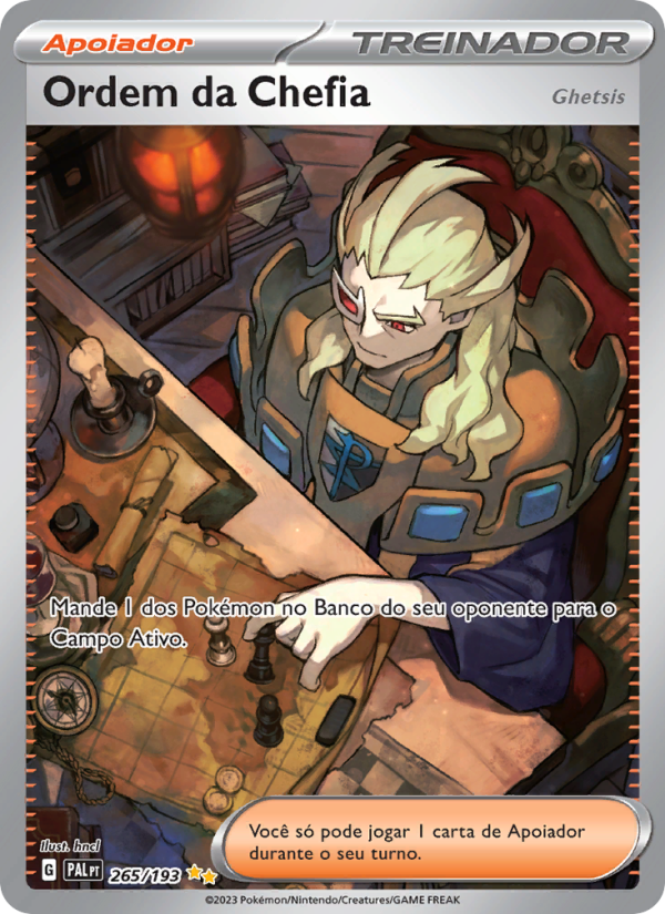 Ordem da Chefia 265 — Evoluções em Paldea (Portuguese Pokémon TCG card)