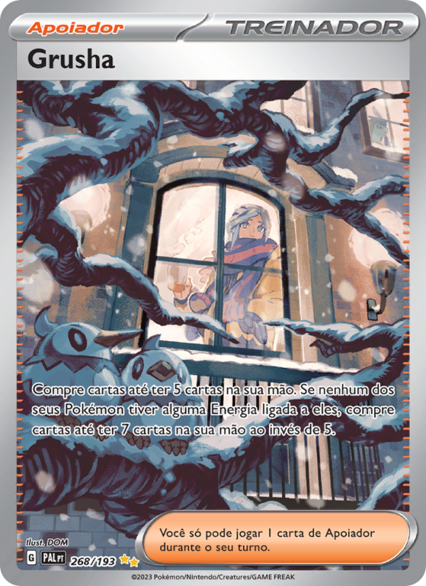 Grusha 268 — Evoluções em Paldea (Portuguese Pokémon TCG card)