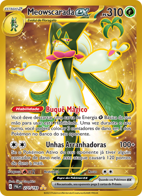 Meowscarada ex 271 — Paldea Evolved (Portuguese Pokémon TCG card)