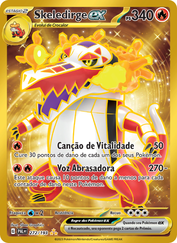 Skeledirge ex 272 — Paldea Evolved (Portuguese Pokémon TCG card)