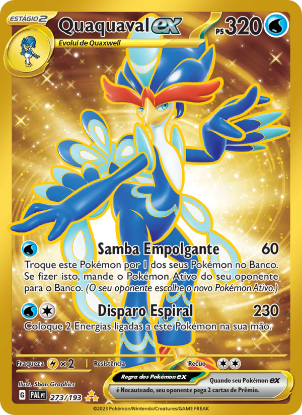 Quaquaval ex 273 — Paldea Evolved (Portuguese Pokémon TCG card)