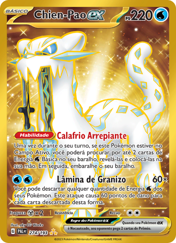 Chien-Pao ex 274 — Paldea Evolved (Portuguese Pokémon TCG card)