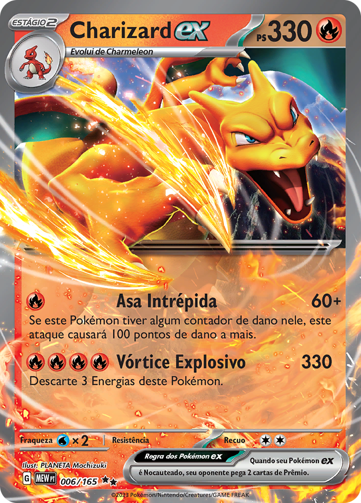 Charizard ex 006 — 151 (Portuguese Pokémon TCG card)