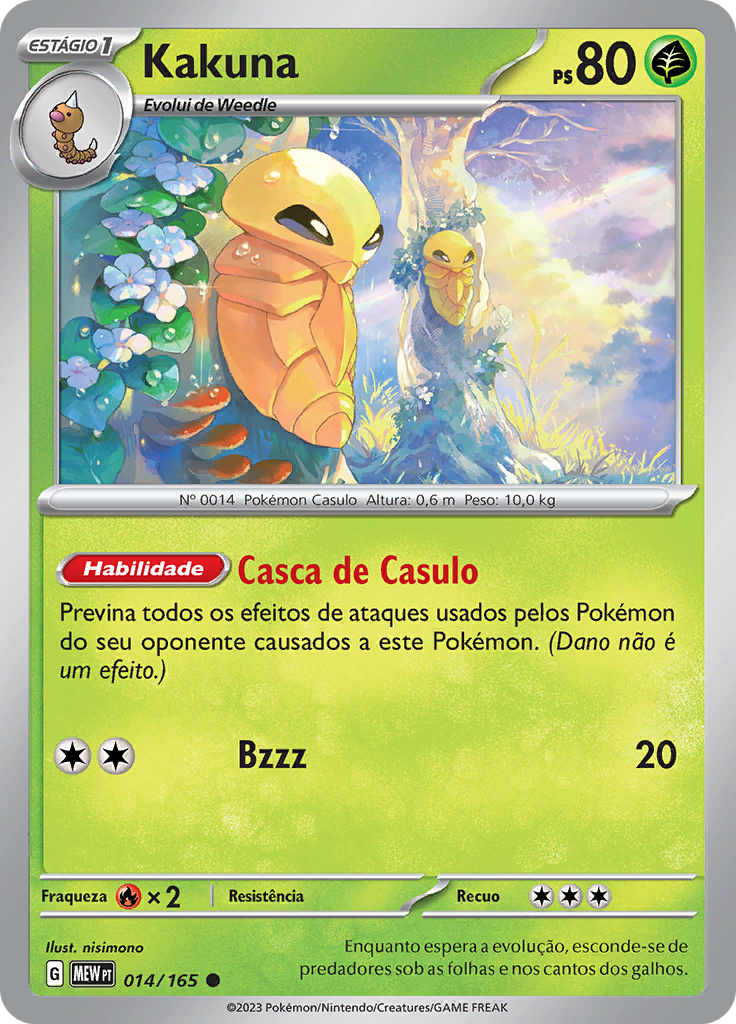 Kakuna 014 — 151 (Portuguese Pokémon TCG card)