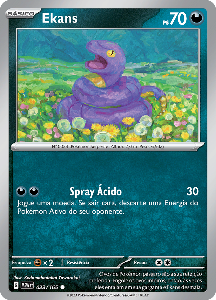 Ekans 023 — 151 (Portuguese Pokémon TCG card)