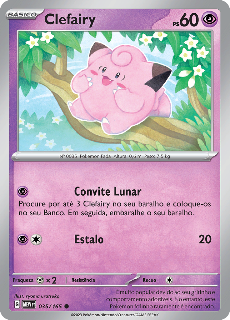 Clefairy 035 — 151 (Portuguese Pokémon TCG card)