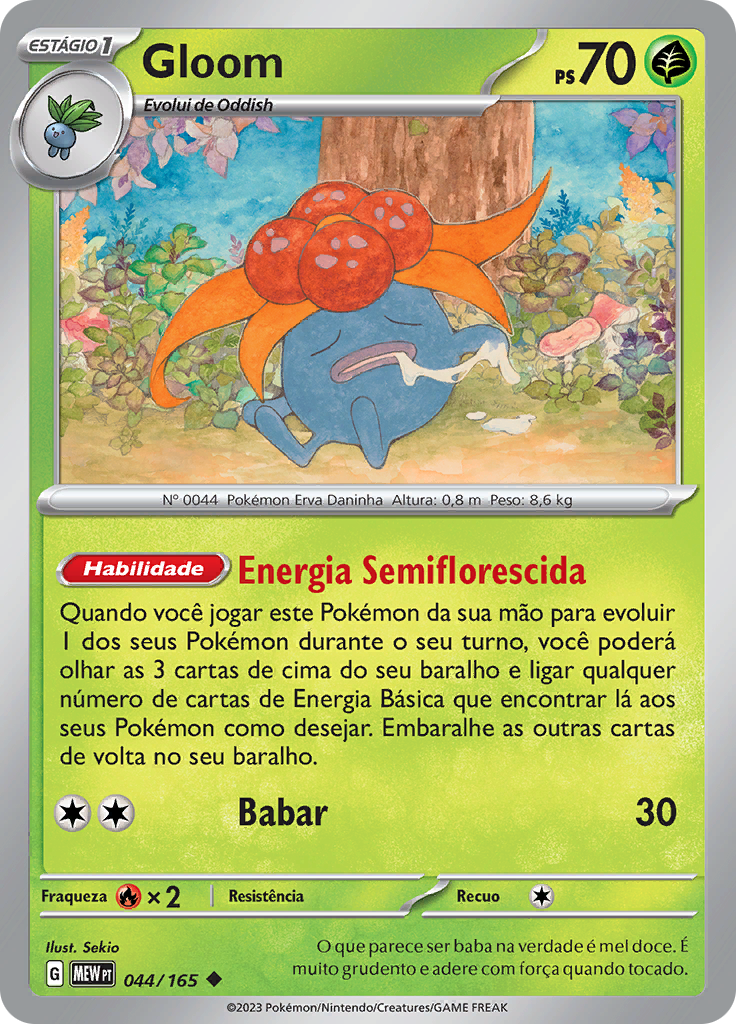 Gloom 044 — 151 (Portuguese Pokémon TCG card)