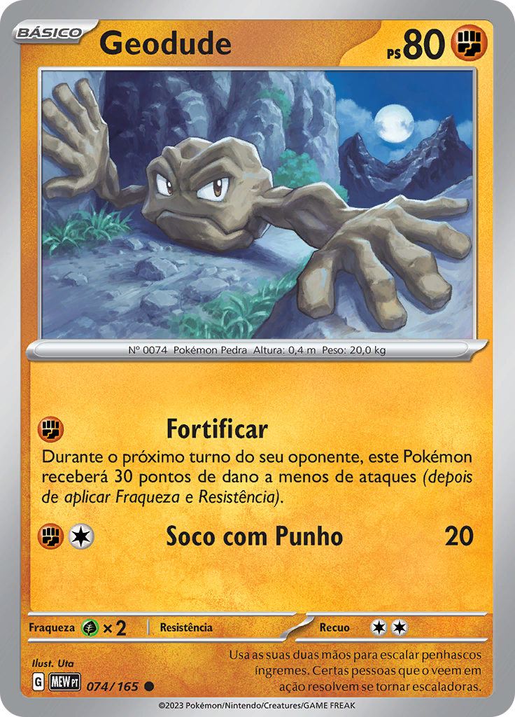 Geodude 074 — 151 (Portuguese Pokémon TCG card)