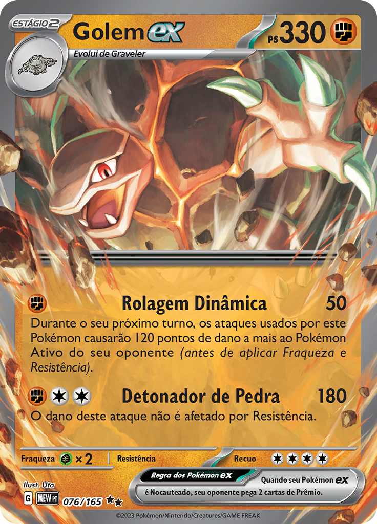 Golem ex 076 — 151 (Portuguese Pokémon TCG card)
