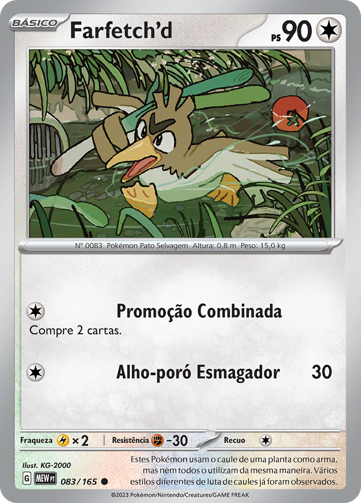 Farfetch'd 083 — 151 (Portuguese Pokémon TCG card)