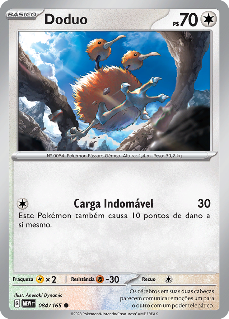 Doduo 084 — 151 (Portuguese Pokémon TCG card)