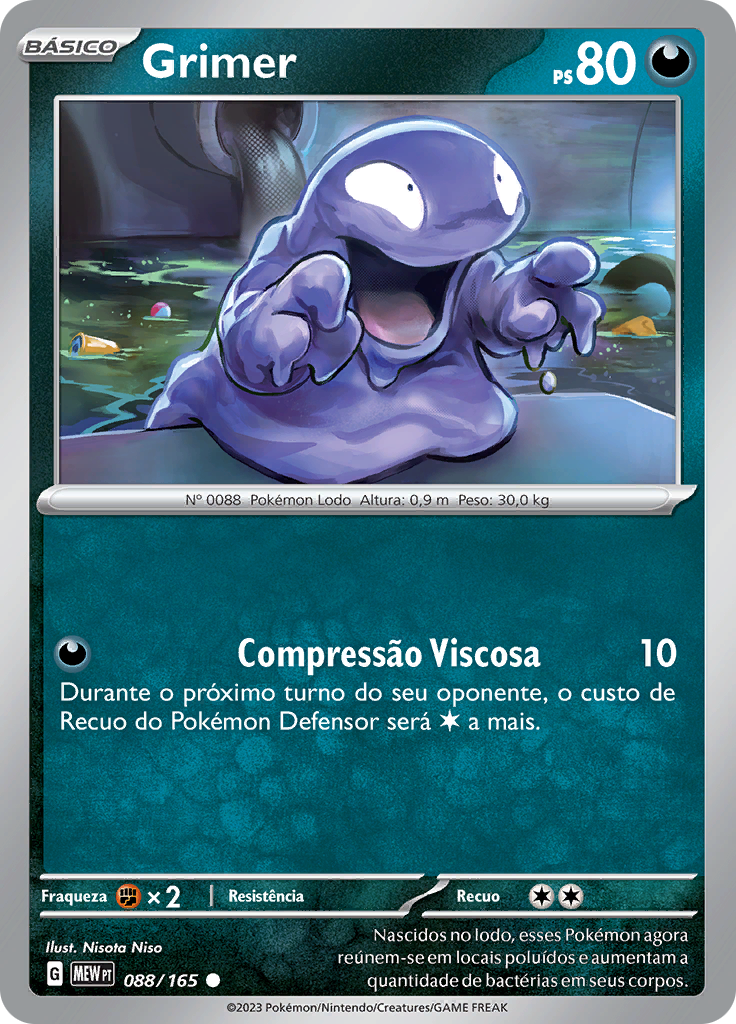 Grimer 088 — 151 (Portuguese Pokémon TCG card)