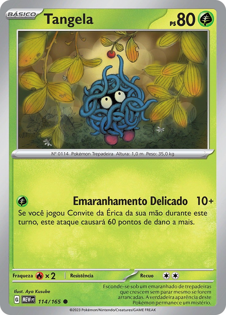 Tangela 114 — 151 (Portuguese Pokémon TCG card)