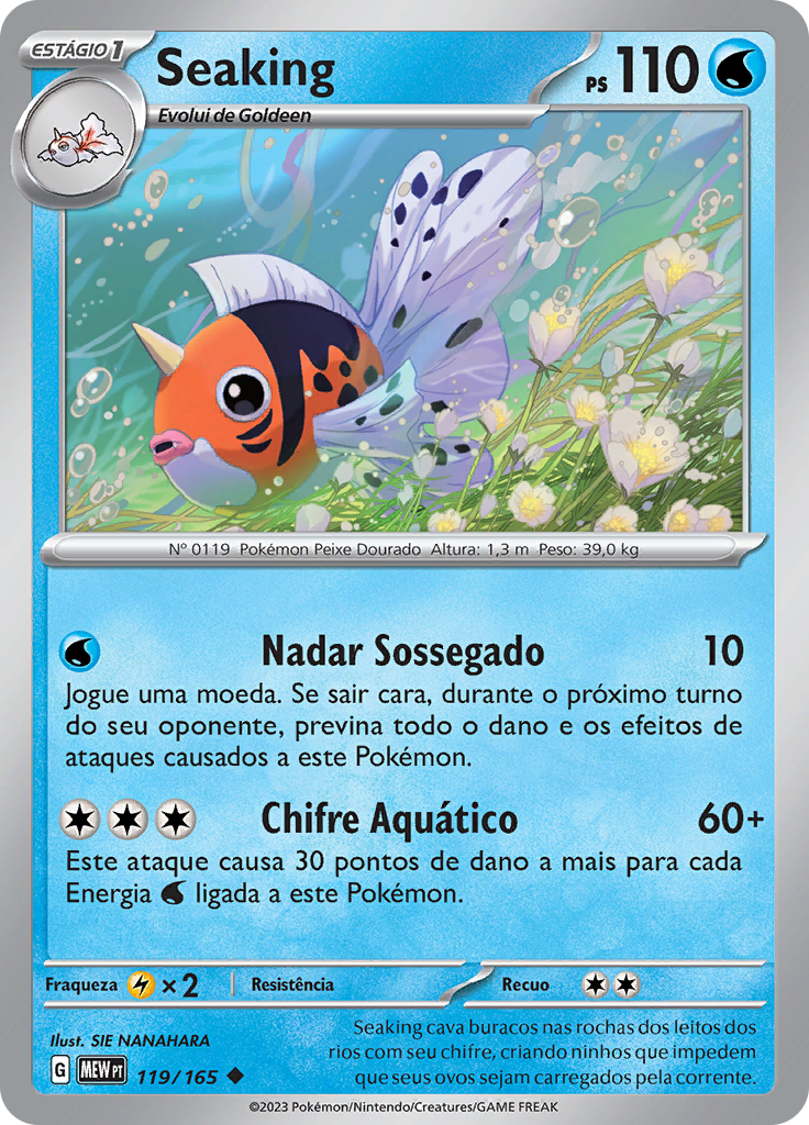 Seaking 119 — 151 (Portuguese Pokémon TCG card)
