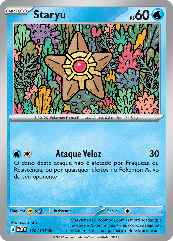 Staryu 120 — 151 (Portuguese Pokémon TCG card)