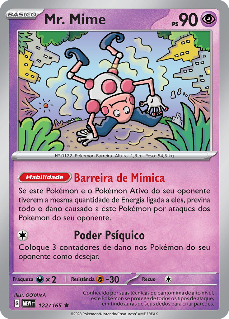 Mr. Mime 122 — 151 (Portuguese Pokémon TCG card)