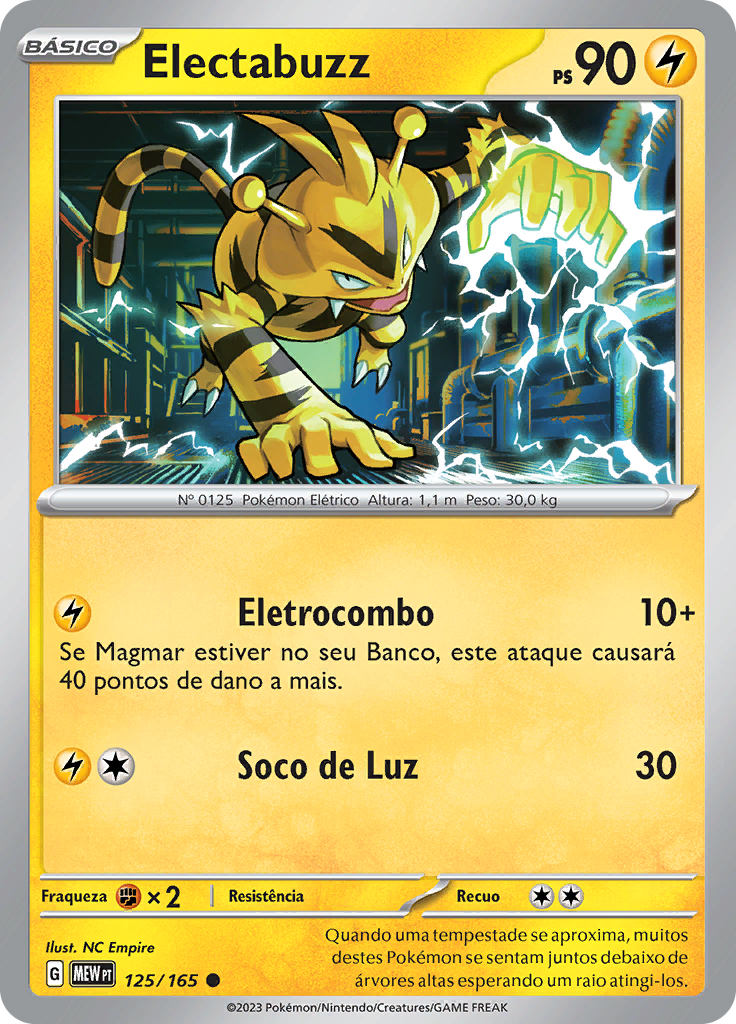 Electabuzz 125 — 151 (Portuguese Pokémon TCG card)