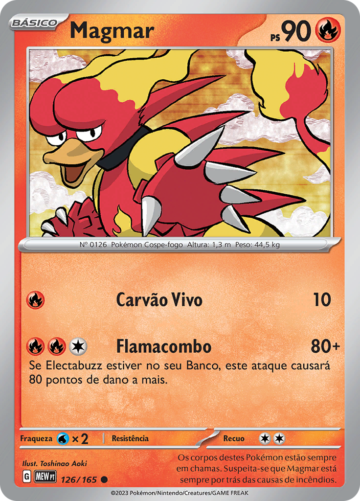 Magmar 126 — 151 (Portuguese Pokémon TCG card)