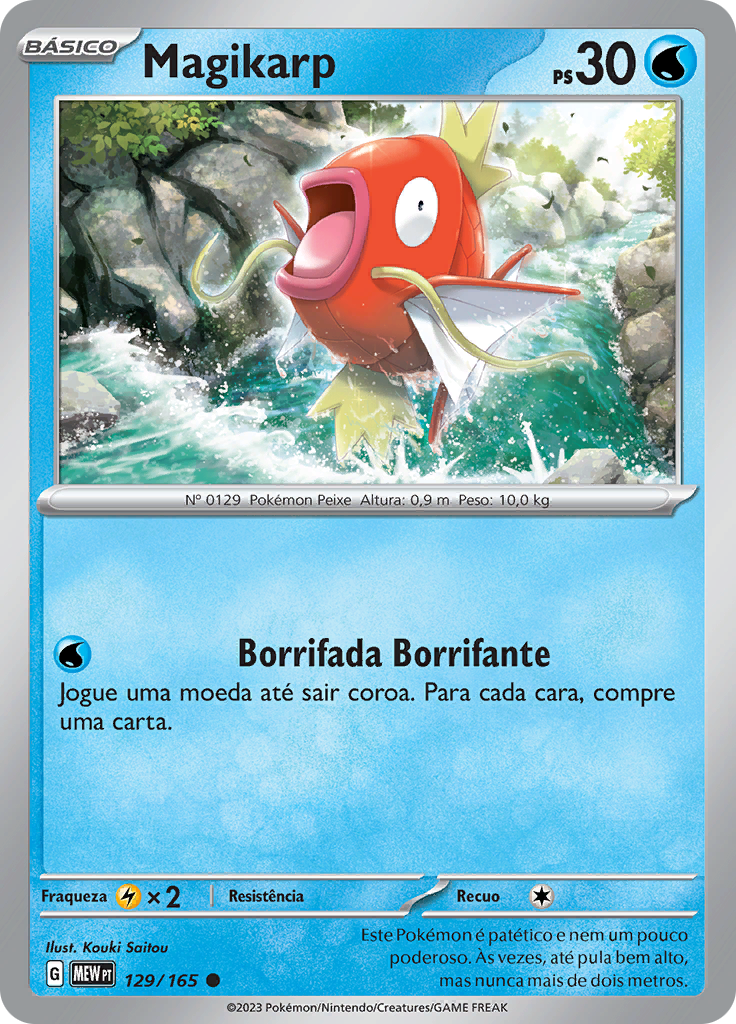 Magikarp 129 — 151 (Portuguese Pokémon TCG card)
