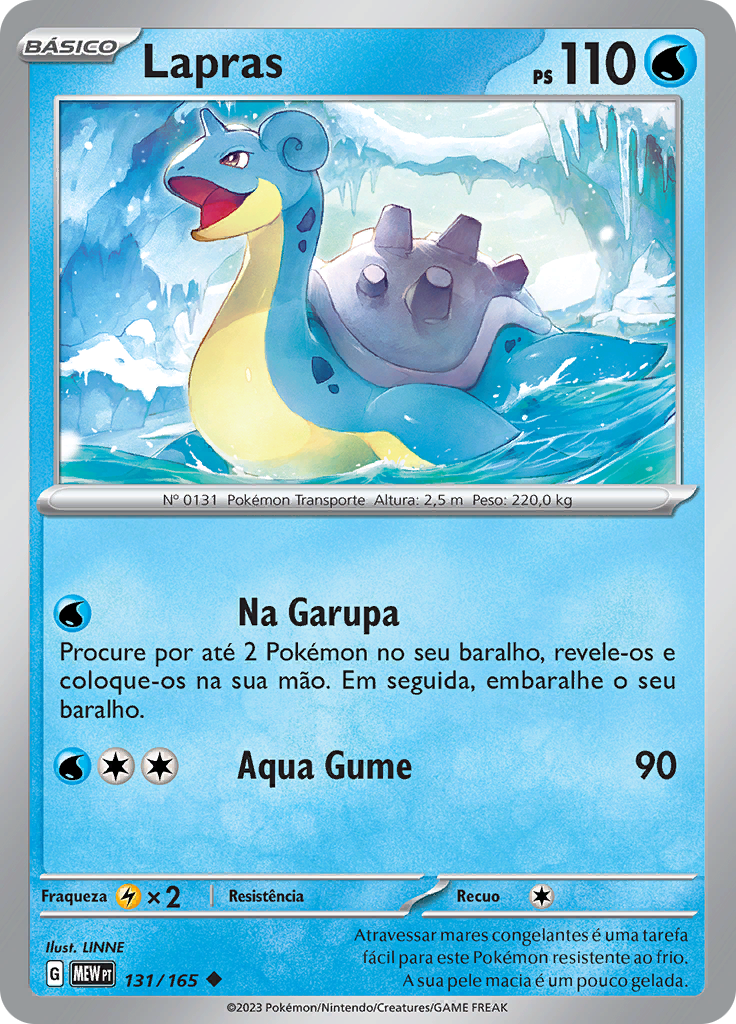 Lapras 131 — 151 (Portuguese Pokémon TCG card)