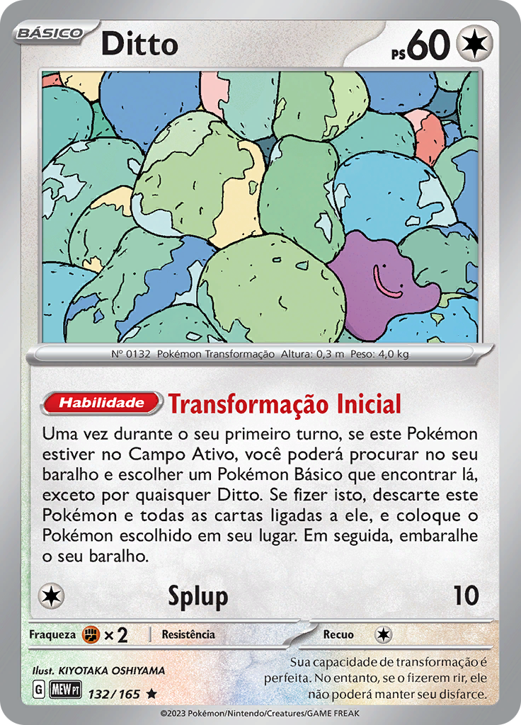 Ditto 132 — 151 (Portuguese Pokémon TCG card)