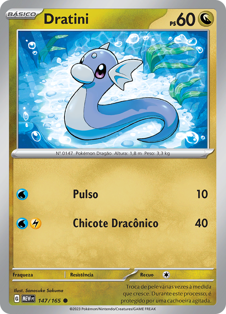 Dratini 147 — 151 (Portuguese Pokémon TCG card)