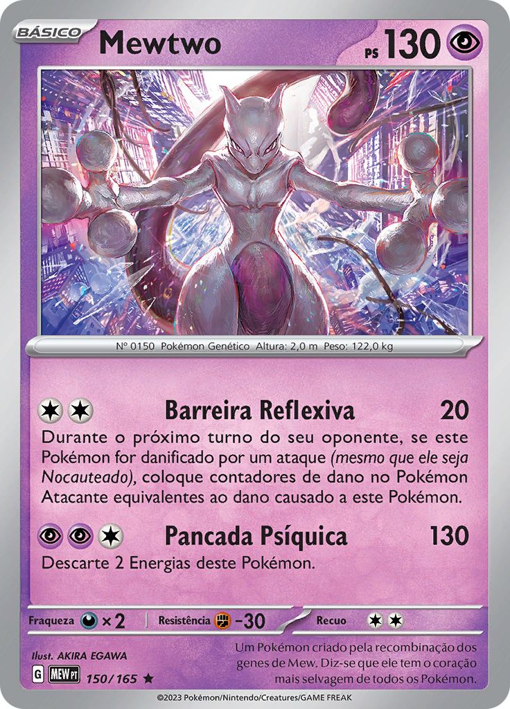 Mewtwo 150 — 151 (Portuguese Pokémon TCG card)