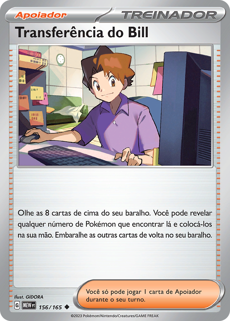 Transferência do Bill 156 — 151 (Portuguese Pokémon TCG card)