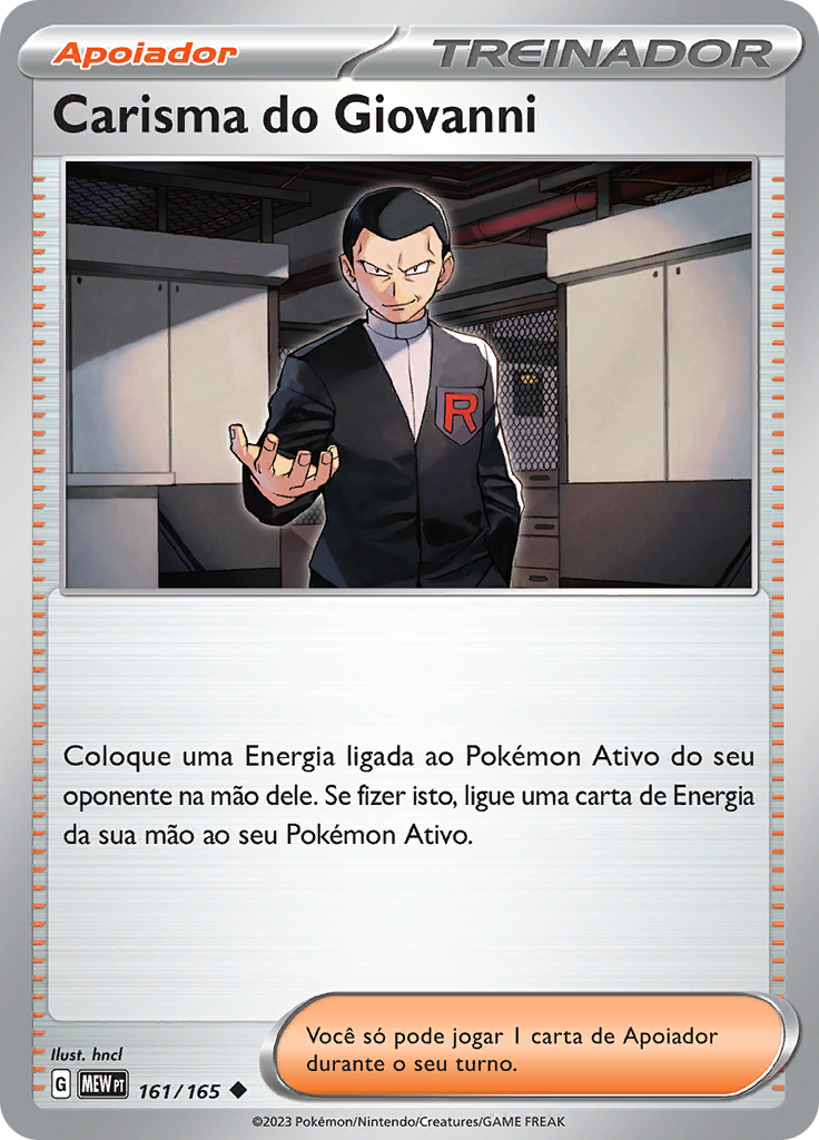 Carisma do Giovanni 161 — 151 (Portuguese Pokémon TCG card)