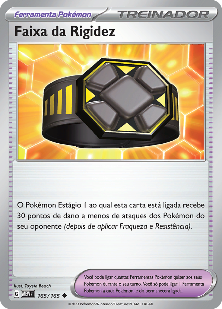 Faixa da Rigidez 165 — 151 (Portuguese Pokémon TCG card)