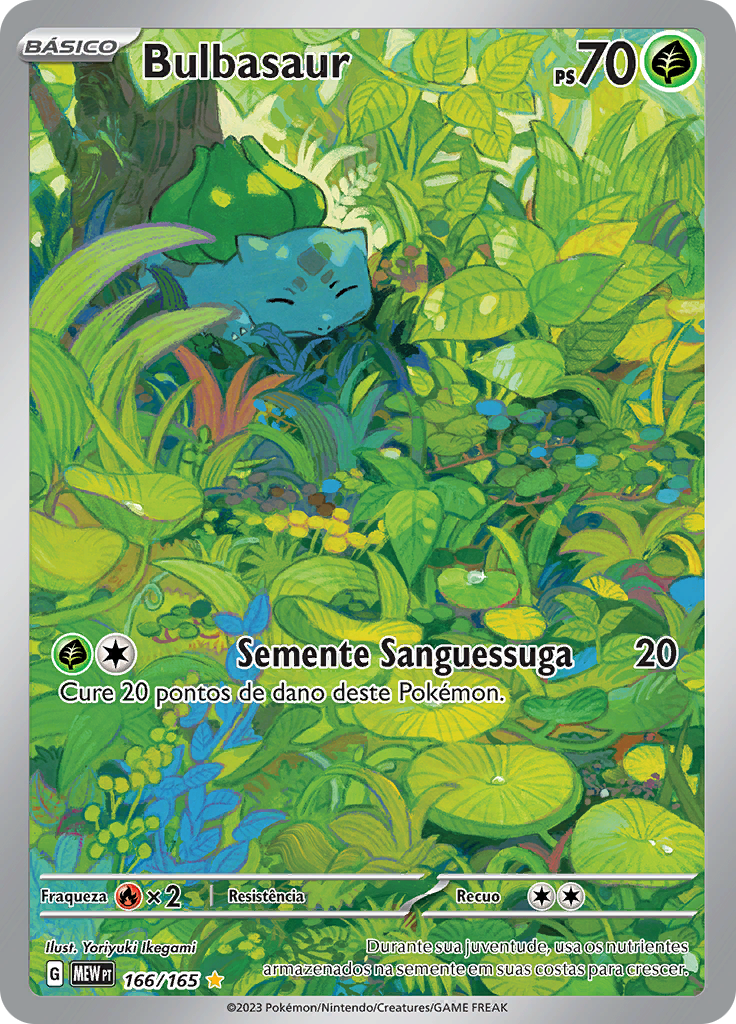 Bulbasaur 166 — 151 (Portuguese Pokémon TCG card)