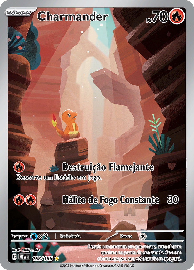 Charmander 168 — 151 (Portuguese Pokémon TCG card)