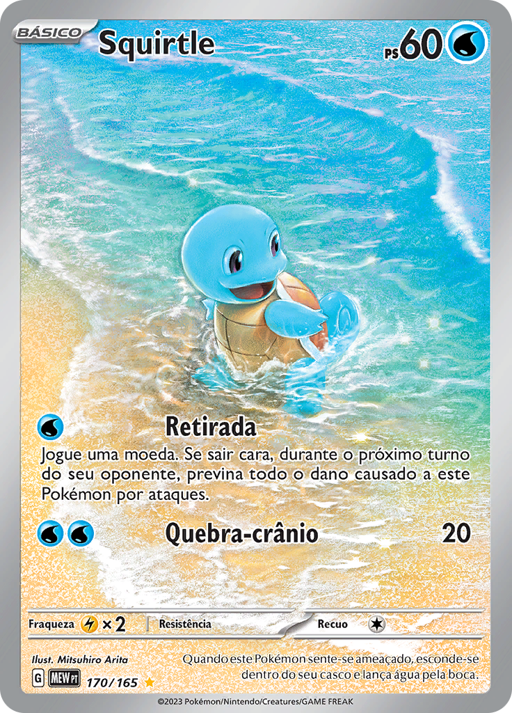 Squirtle 170 — 151 (Portuguese Pokémon TCG card)