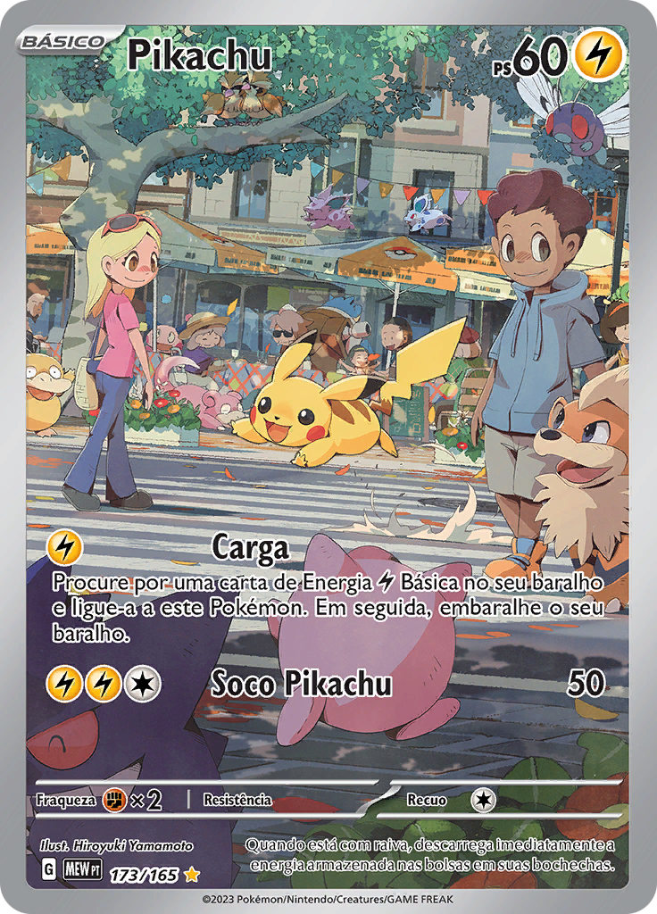 Pikachu 173 — 151 (Portuguese Pokémon TCG card)