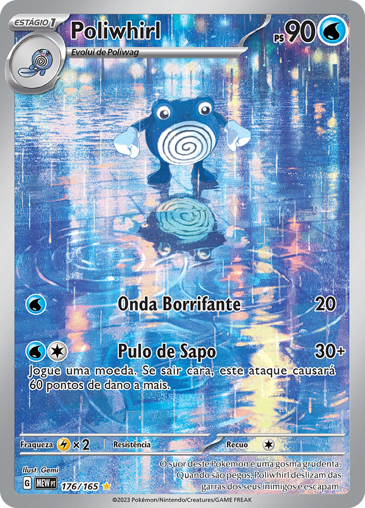 Poliwhirl 176 — 151 (Portuguese Pokémon TCG card)