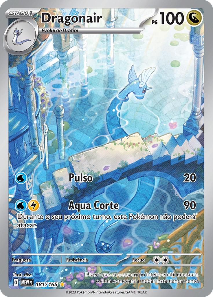 Dragonair 181 — 151 (Portuguese Pokémon TCG card)