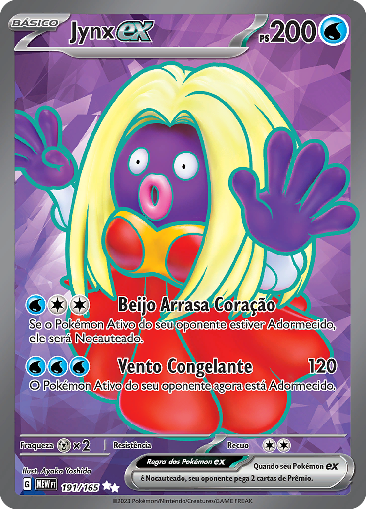 Jynx ex 191 — 151 (Portuguese Pokémon TCG card)