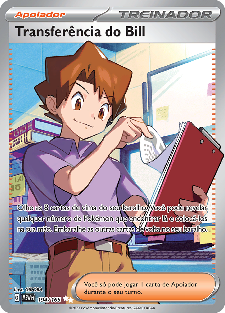 Transferência do Bill 194 — 151 (Portuguese Pokémon TCG card)