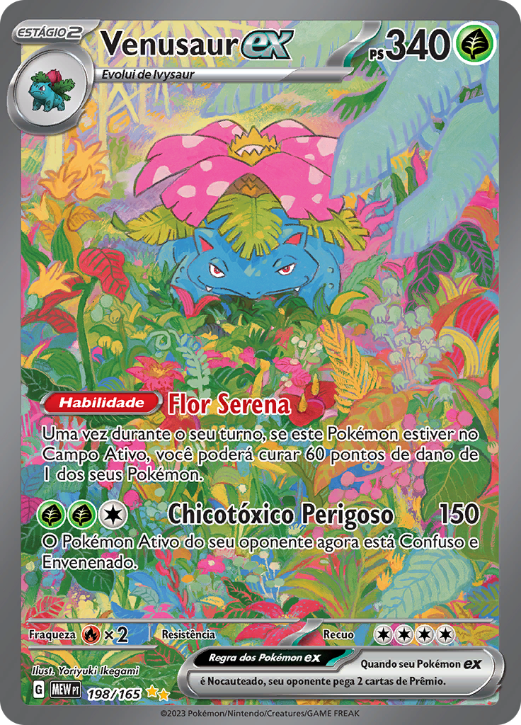 Venusaur ex 198 — 151 (Portuguese Pokémon TCG card)