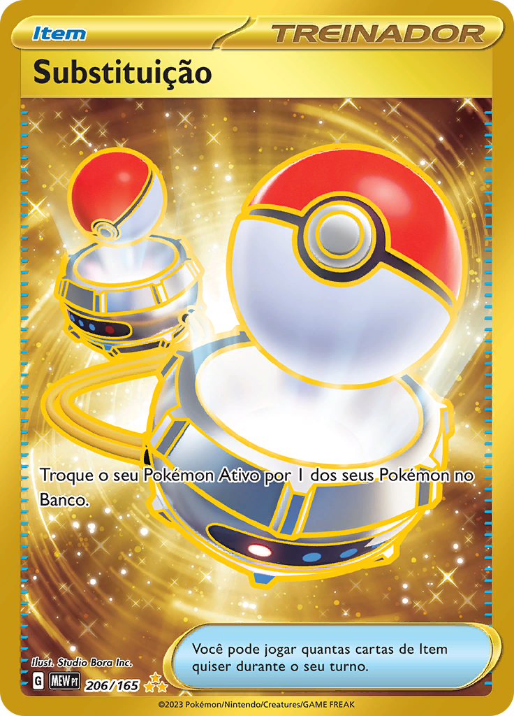 Substituição 206 — 151 (Portuguese Pokémon TCG card)