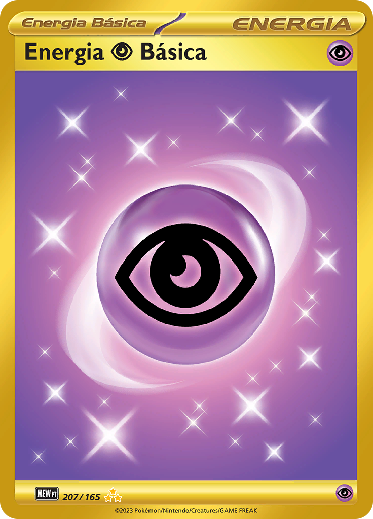 Energia Psychic Básica 207 — 151 (Portuguese Pokémon TCG card)