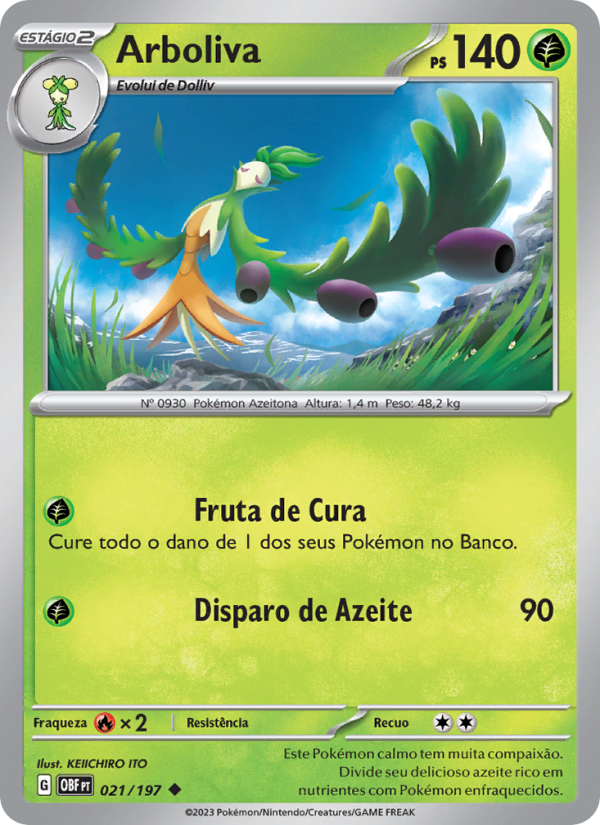 Arboliva 021 — Obsidiana em Chamas (Portuguese Pokémon TCG card)