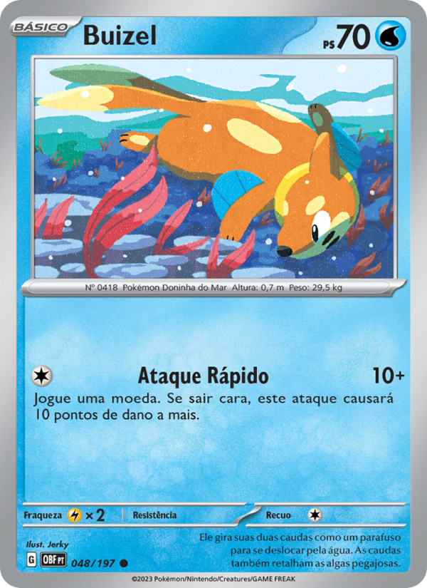 Buizel 048 — Obsidiana em Chamas (Portuguese Pokémon TCG card)